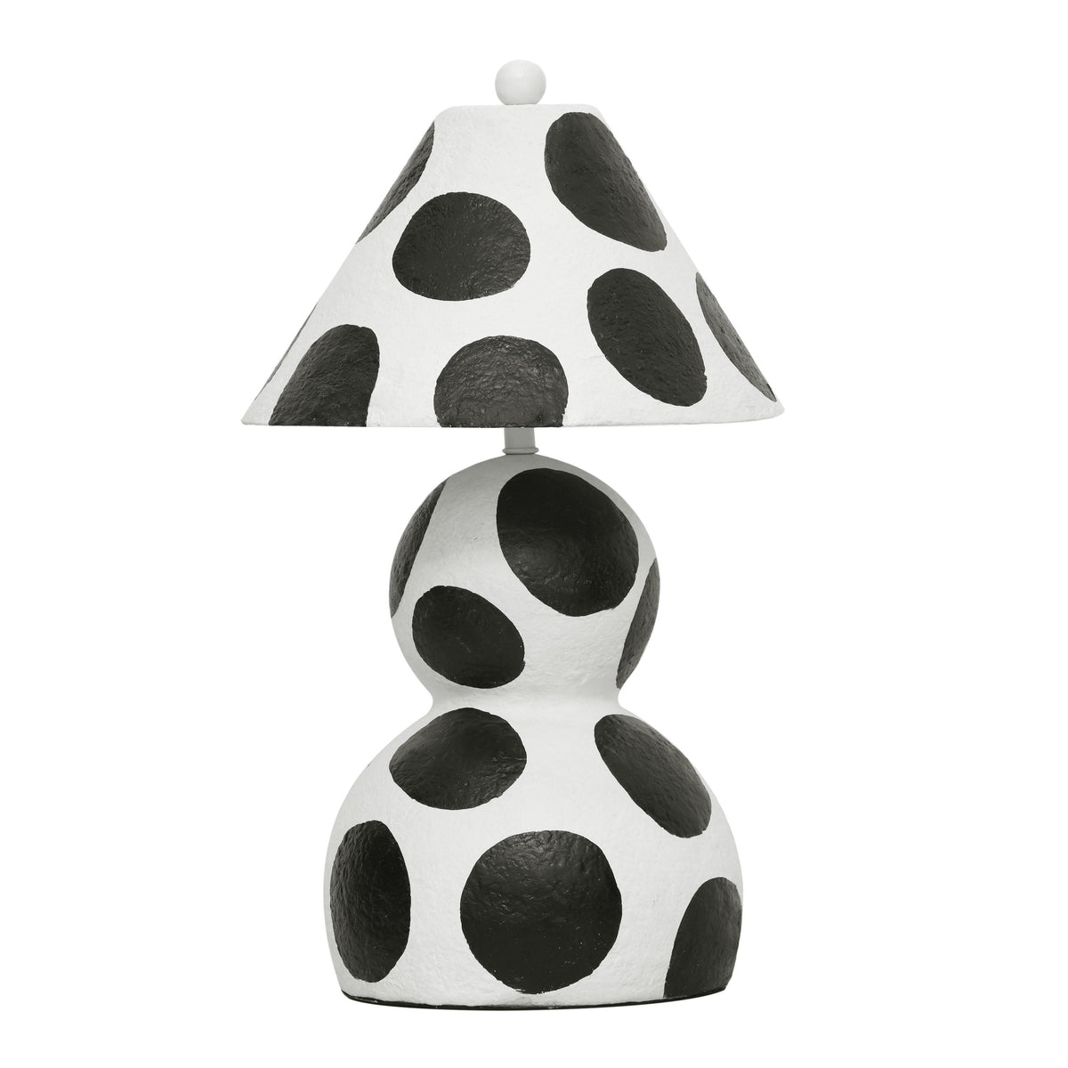 Lerici Black and White Papier Mache Table Lamp by TOV Furniture – photo 1 of 6