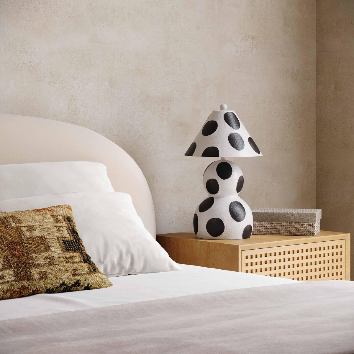 Lerici Black and White Papier Mache Table Lamp by TOV Furniture – photo 2 of 6