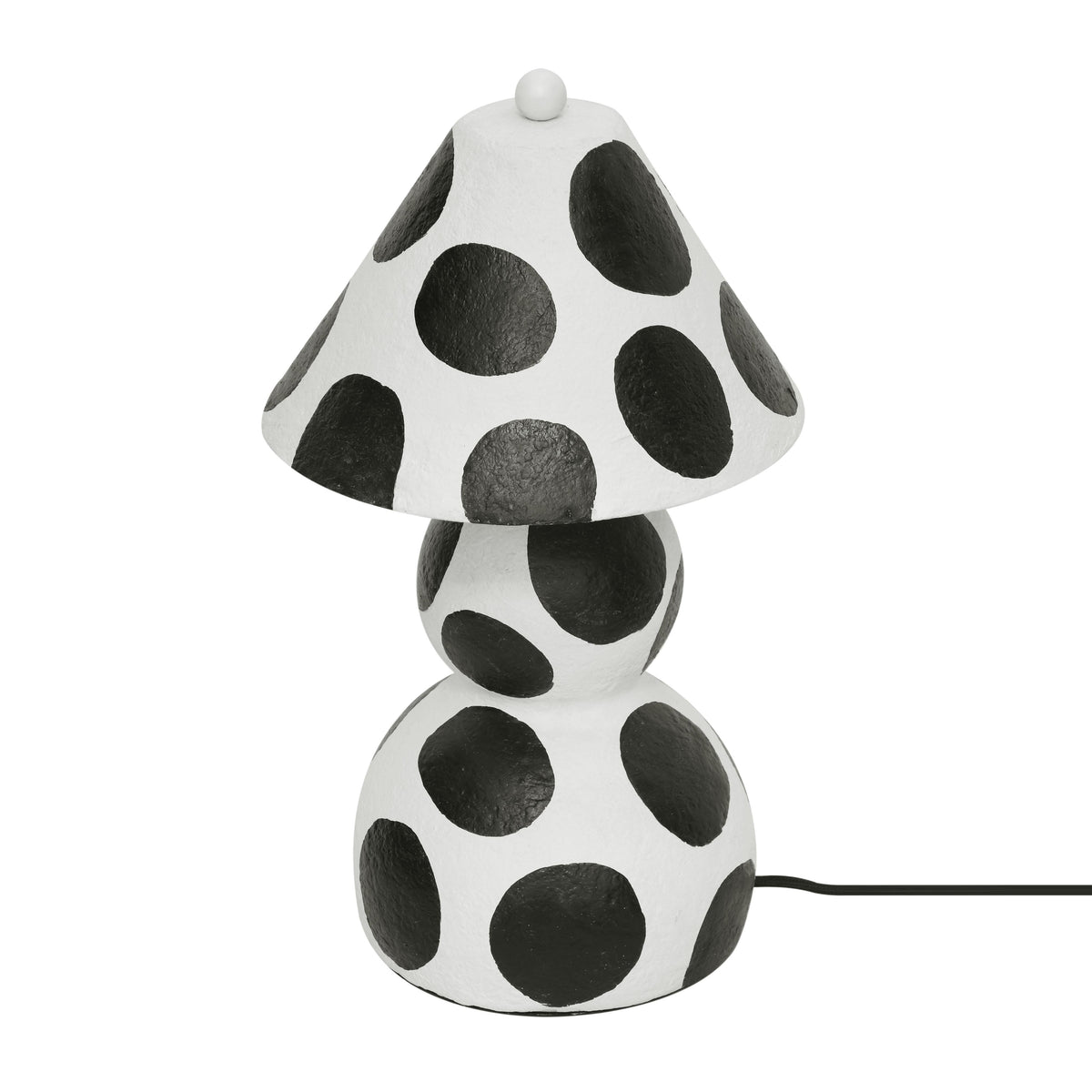 Lerici Black and White Papier Mache Table Lamp by TOV Furniture – photo 3 of 6