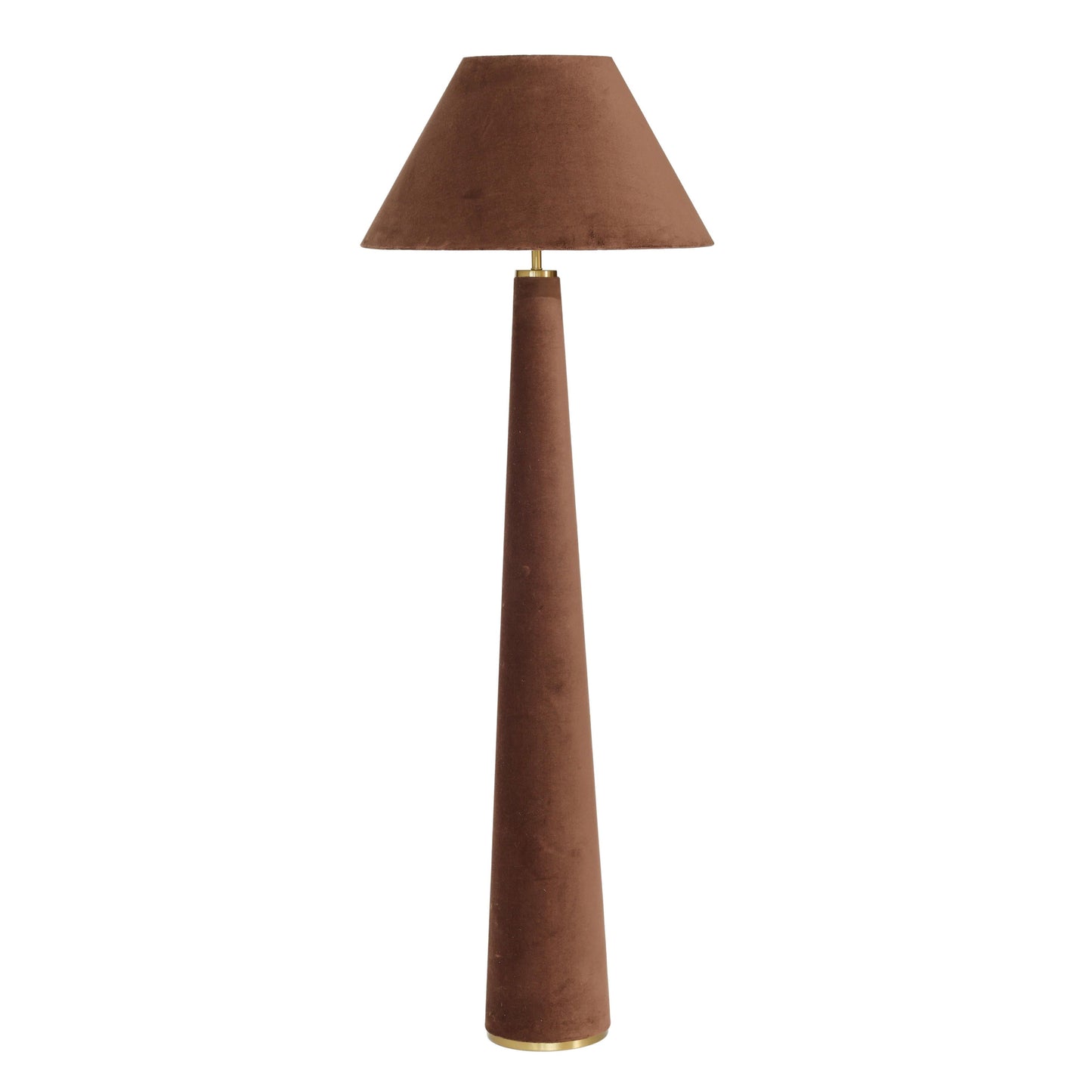 Graham Velvet Floor Lamp Chocolate Brown by Tov Furniture