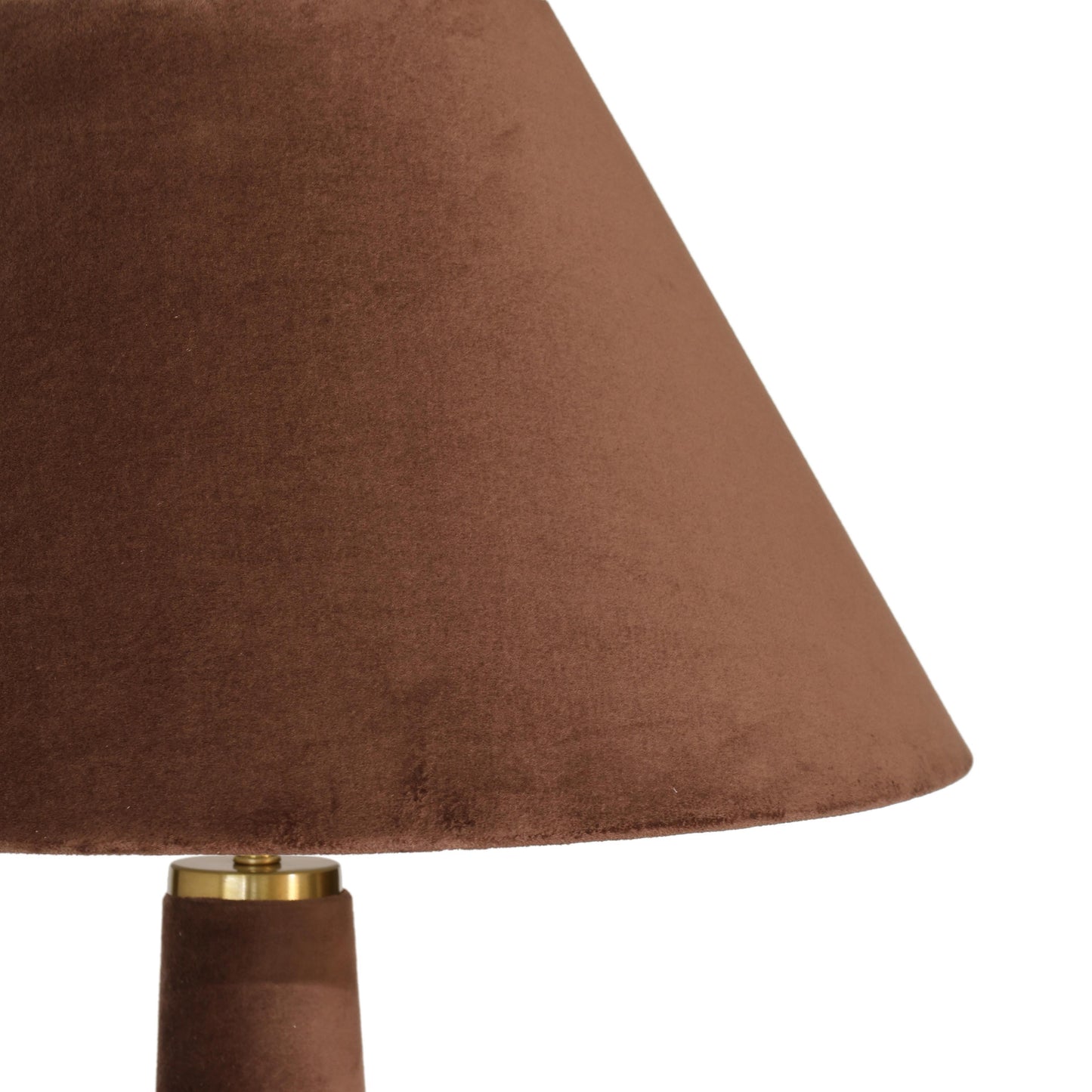 Graham Velvet Floor Lamp Chocolate Brown by Tov Furniture