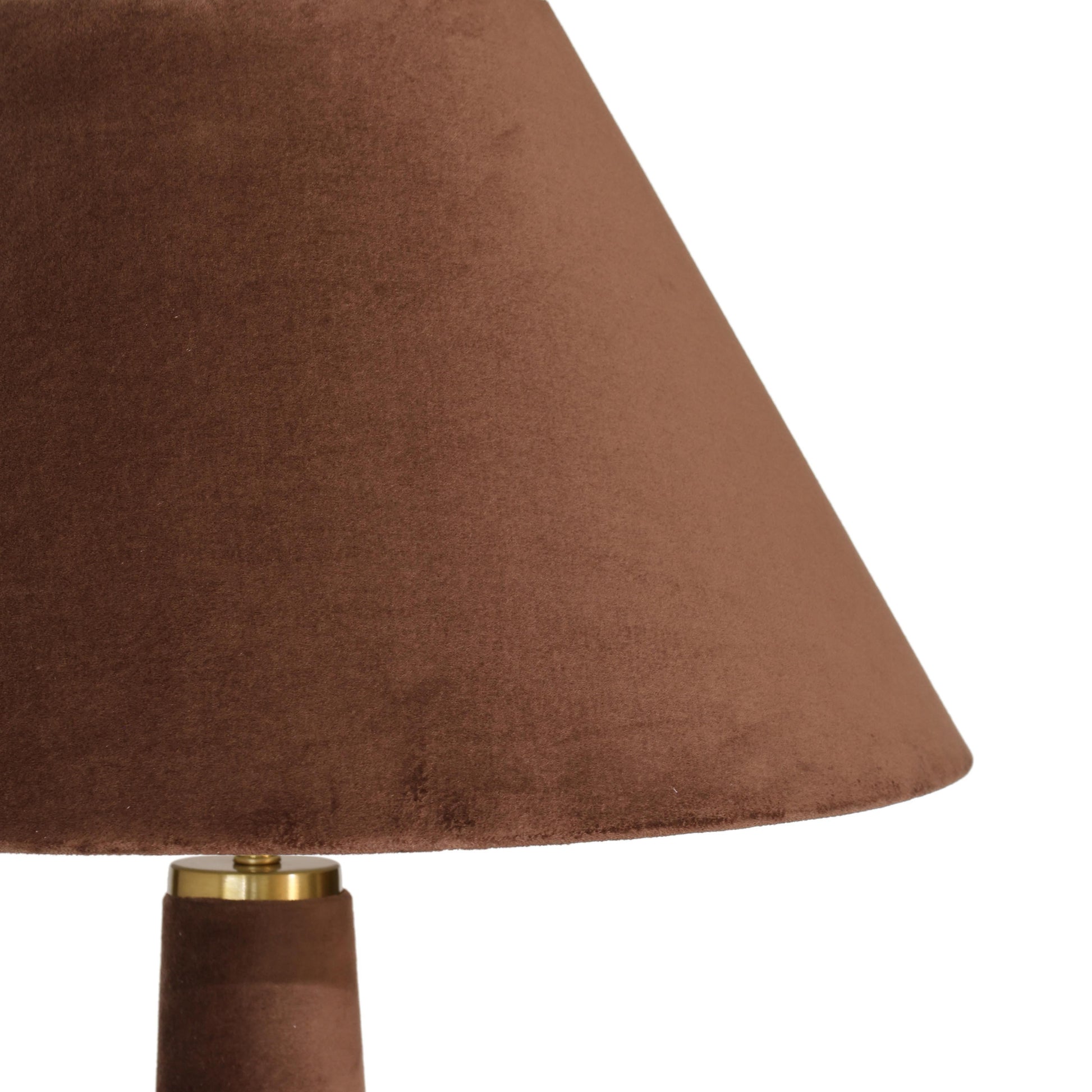 Graham Velvet Floor Lamp Chocolate Brown by Tov Furniture