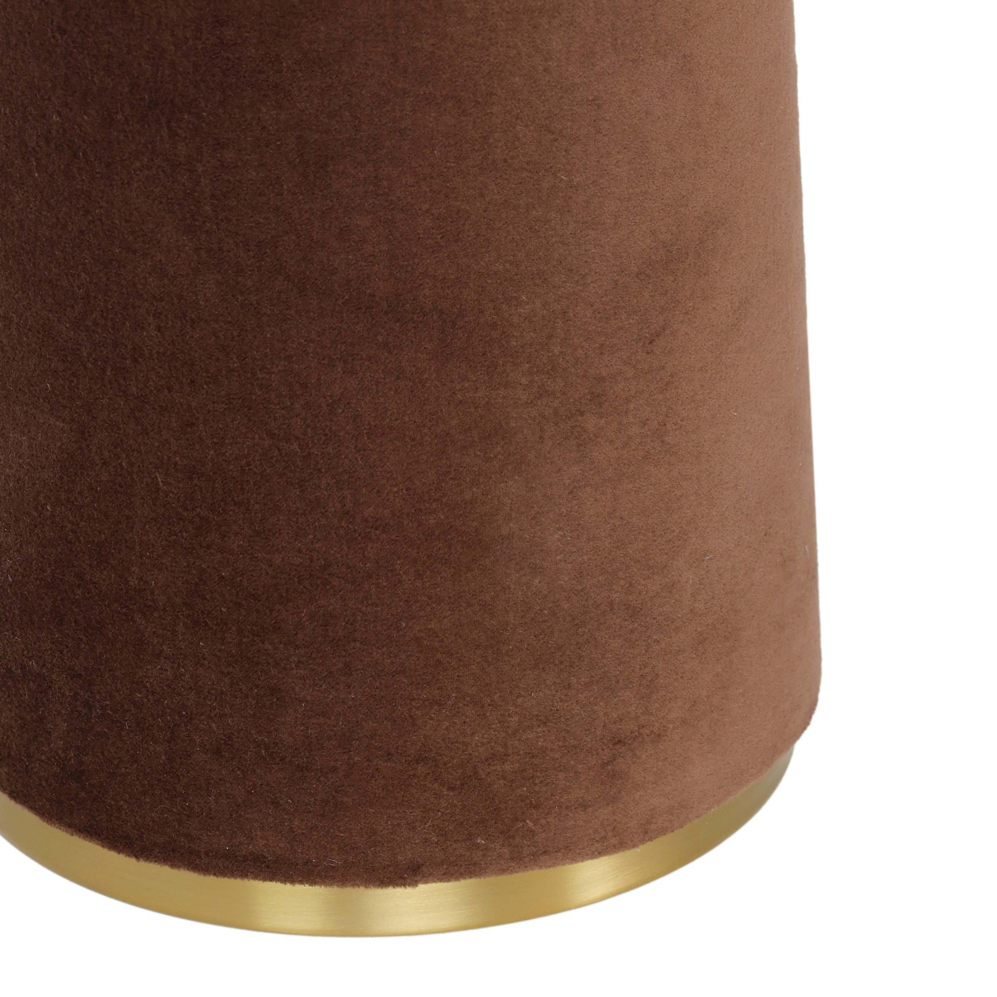 Graham Velvet Floor Lamp Chocolate Brown by Tov Furniture