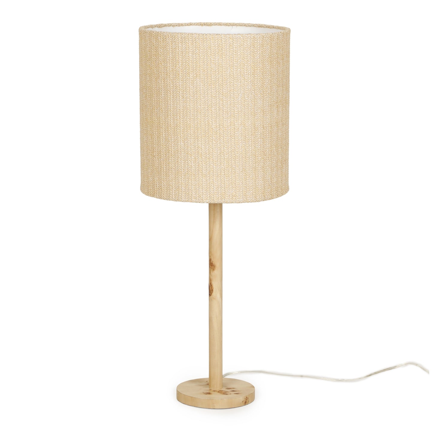 Lamia Natural Burl and Raffia Contract-Grade Table Lamp Natural by Tov Furniture