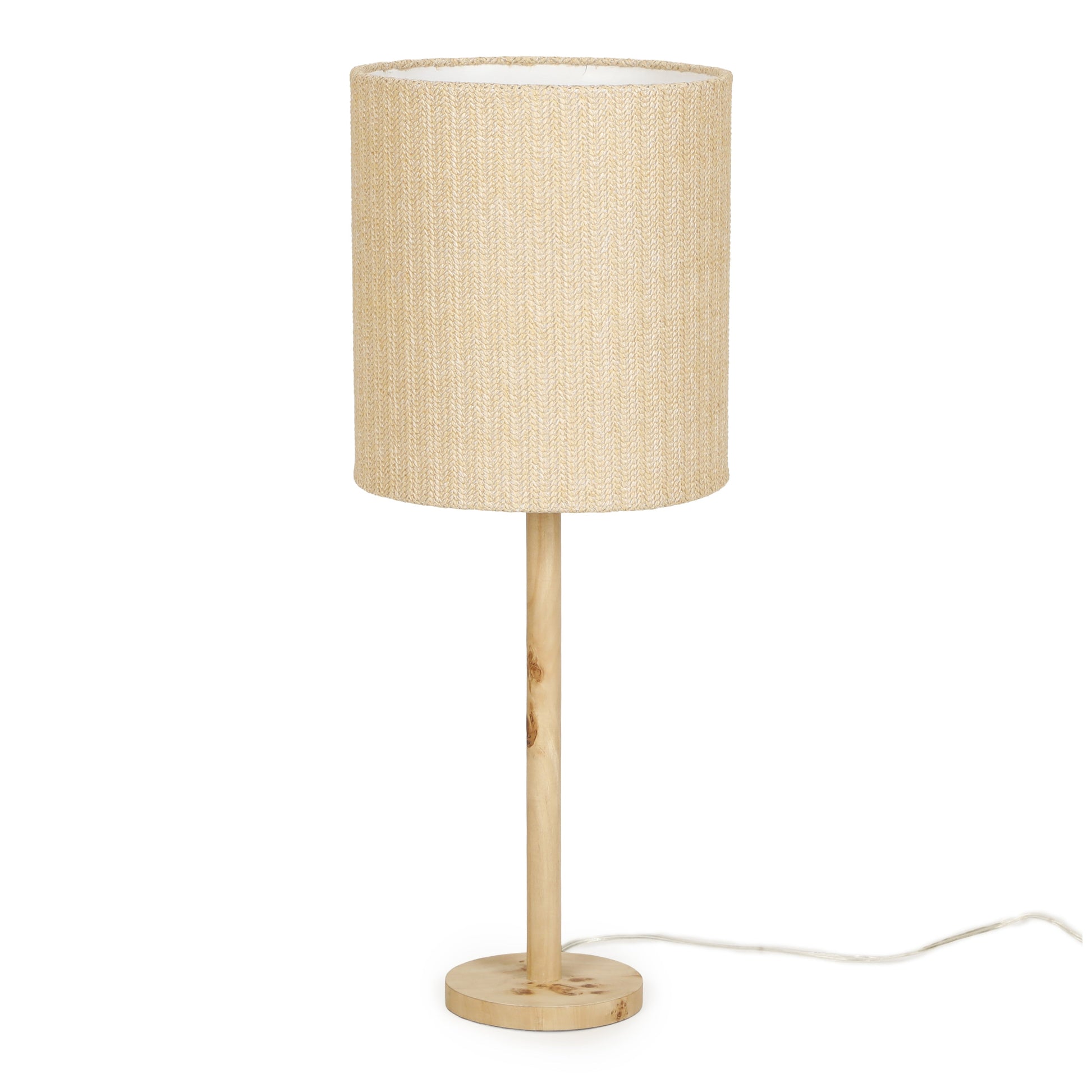 Lamia Natural Burl and Raffia Contract-Grade Table Lamp Natural by Tov Furniture