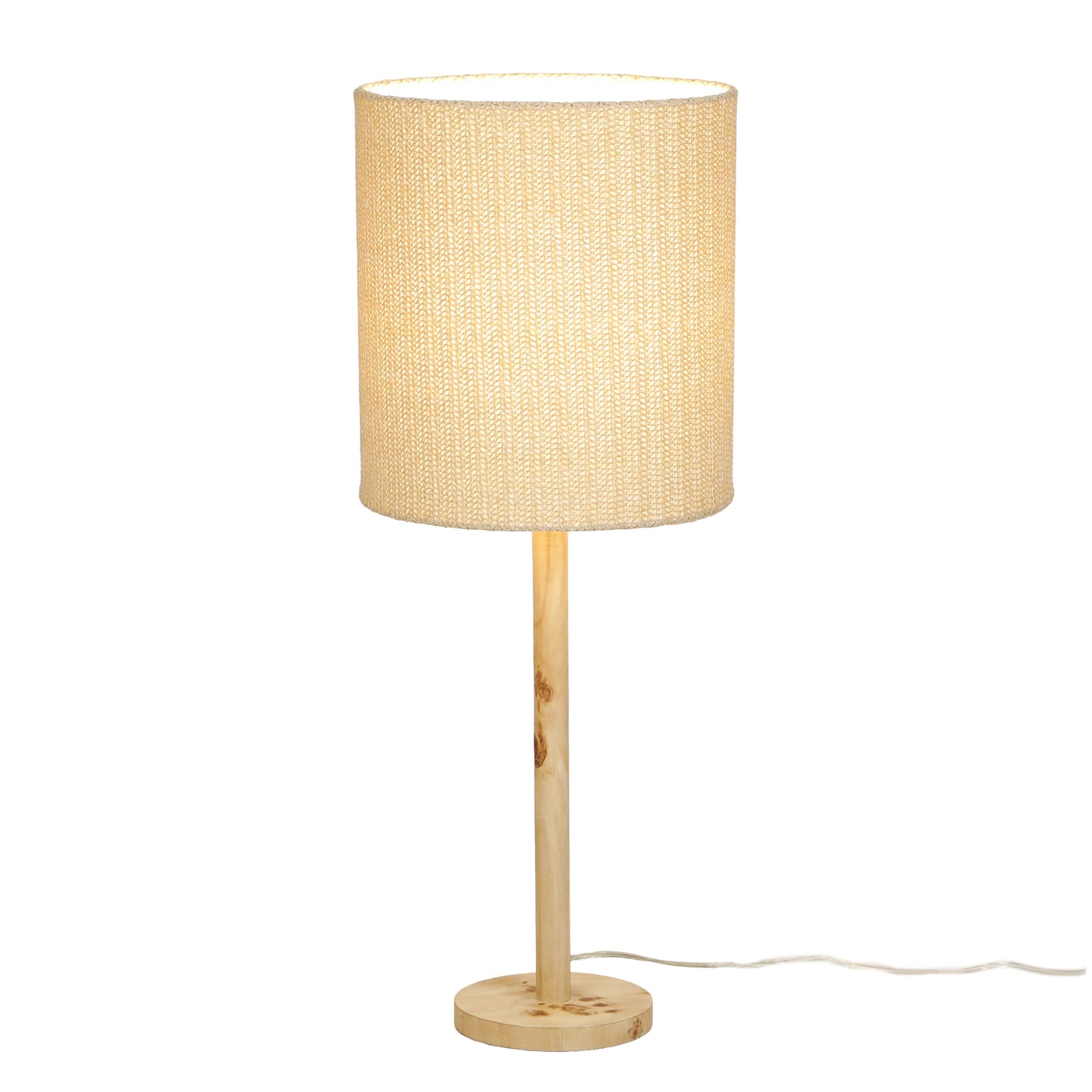 Lamia Natural Burl and Raffia Contract-Grade Table Lamp Natural by Tov Furniture