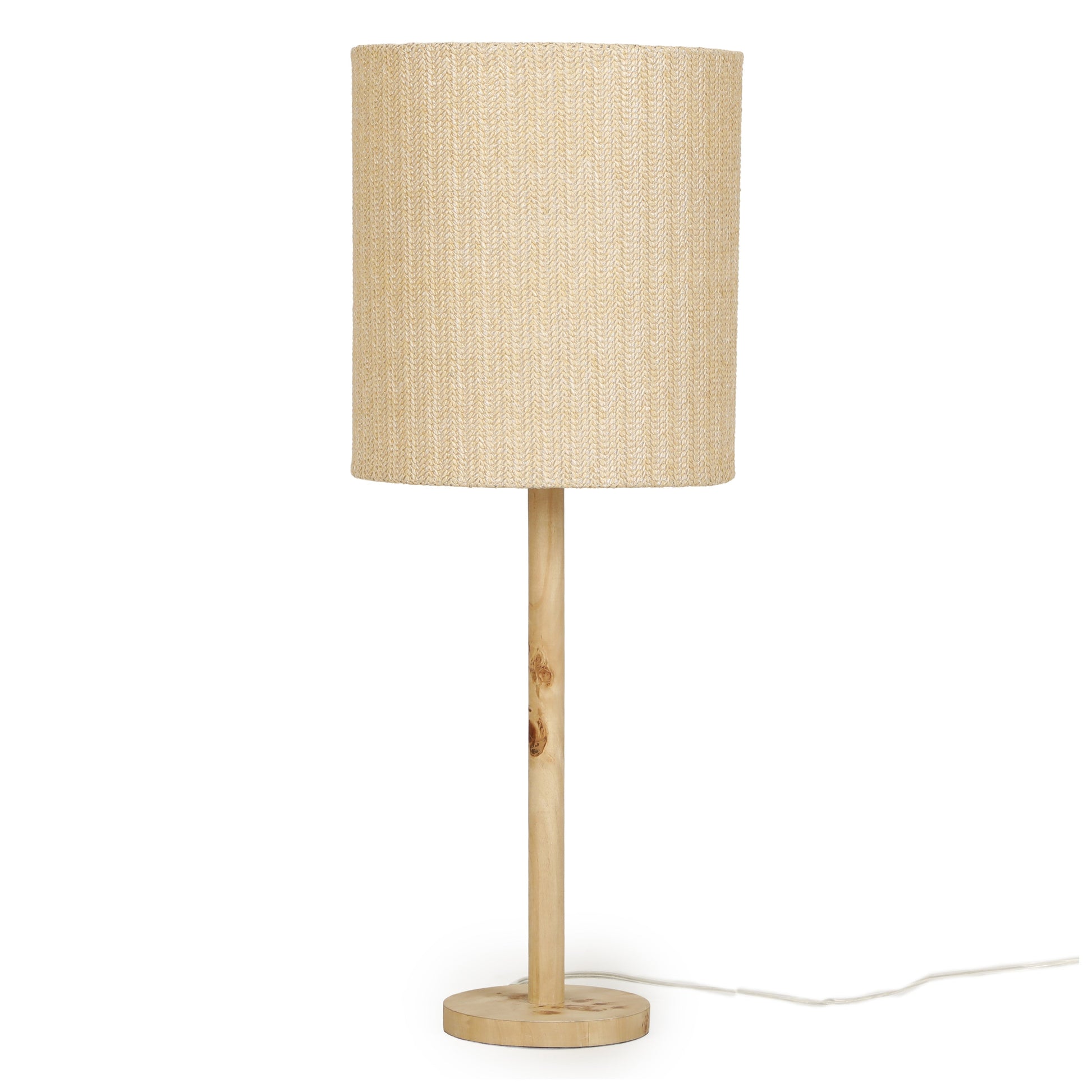 Lamia Natural Burl and Raffia Contract-Grade Table Lamp Natural by Tov Furniture