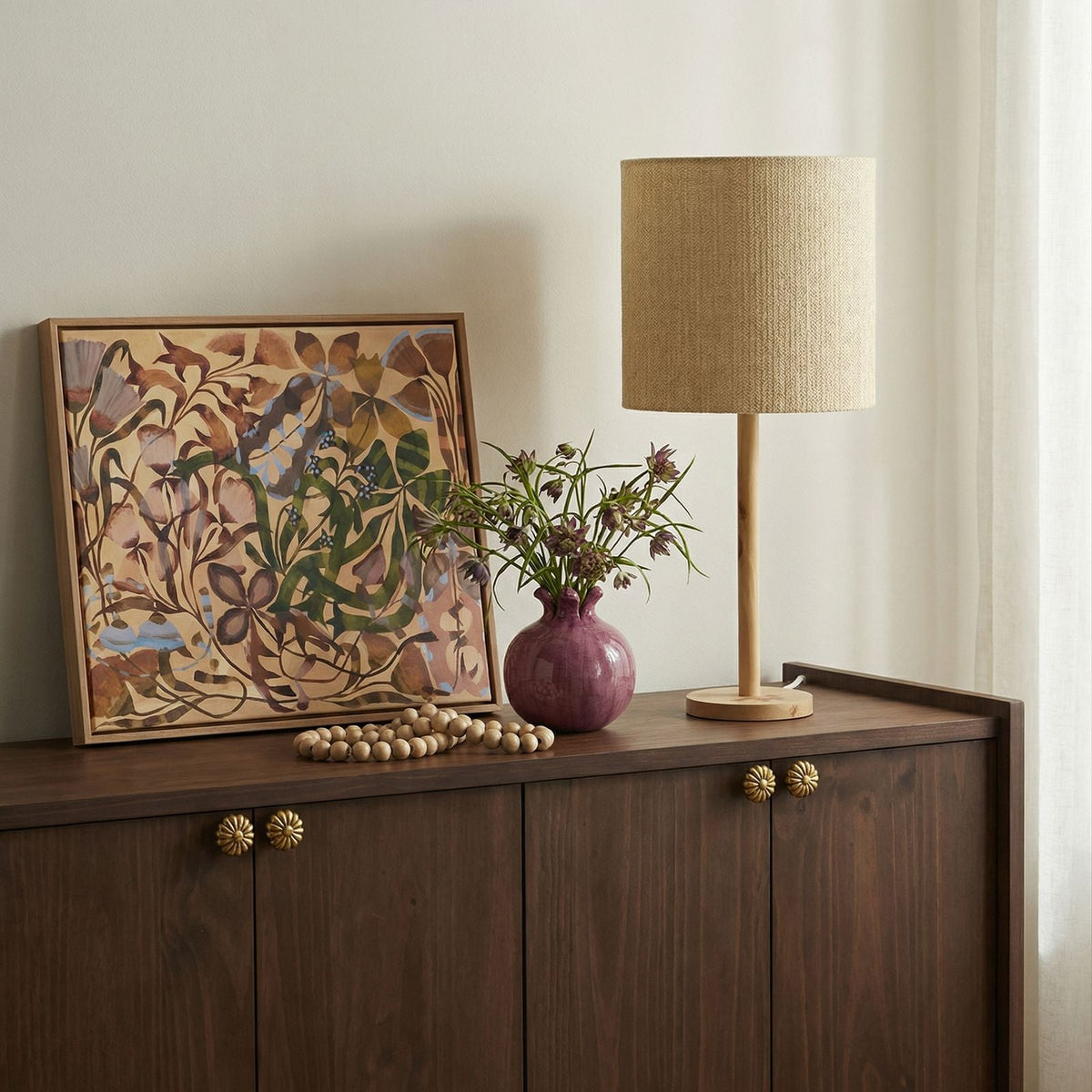 Lamia Natural Burl and Raffia Contract-Grade Table Lamp by TOV Furniture – photo 2 of 7