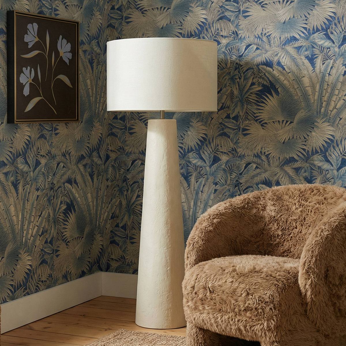 Yala Cream Papier Mache Floor Lamp by TOV Furniture – photo 2 of 6