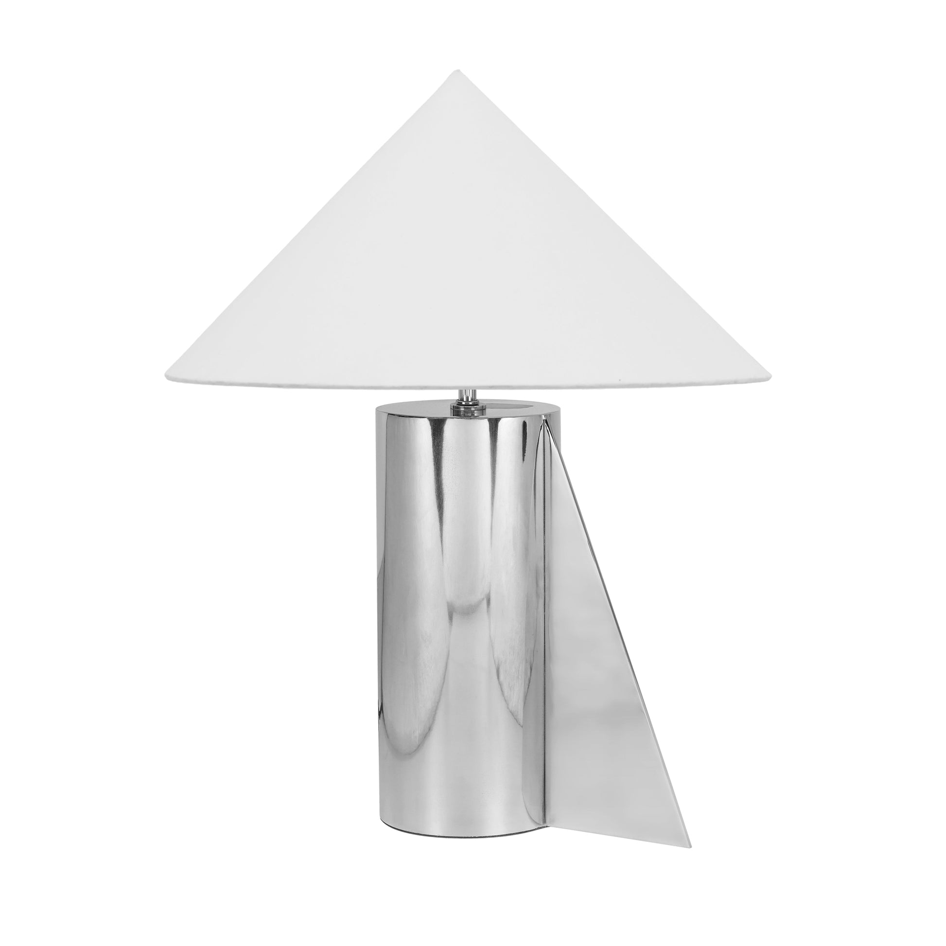 Geo Angled Chrome Table Lamp Chrome by Tov Furniture