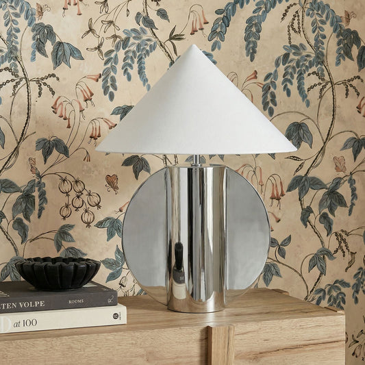 Geo Semi-Circled Chrome Table Lamp by TOV Furniture – photo 2 of 6