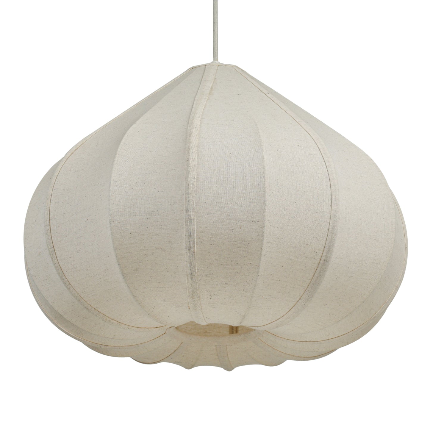 Zubeda Cotton Teardrop Pendant Lamp White Large by Tov Furniture