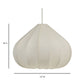 Zubeda Cotton Teardrop Pendant Lamp White Large by Tov Furniture