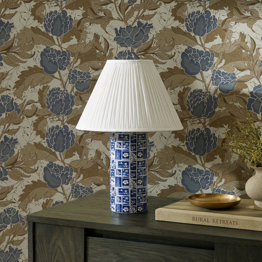 Stamp Blue Pleated Table Lamp by TOV Furniture – photo 2 of 6