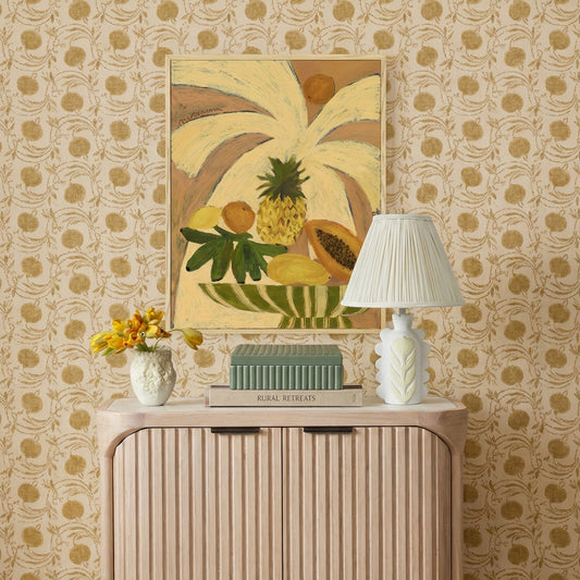 Edith Scalloped Papier Mache Flower Pleated Table Lamp by TOV Furniture – photo 2 of 7