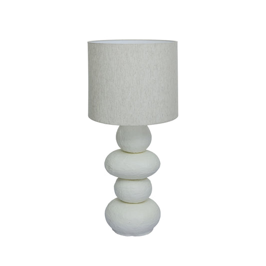 Pebble Cream Papier Mache Table Lamp by TOV Furniture – photo 1 of 5