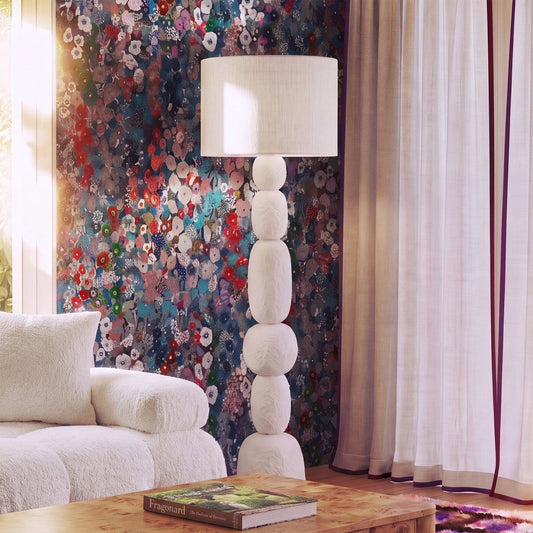 Pebble Cream Papier Mache Floor Lamp by TOV Furniture – photo 2 of 6