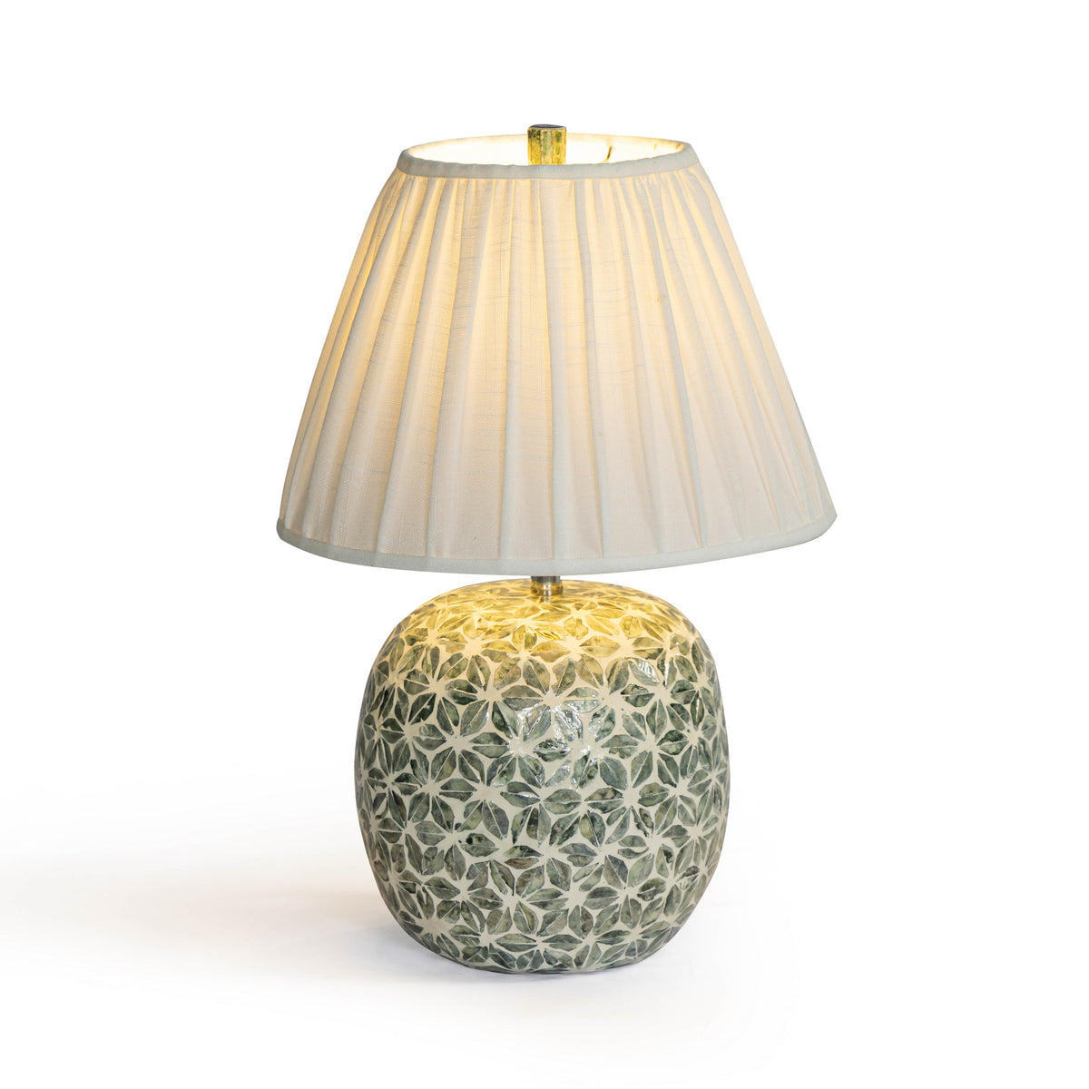 Yaya Green Capiz Shell Table Lamp by TOV Furniture – photo 3 of 7