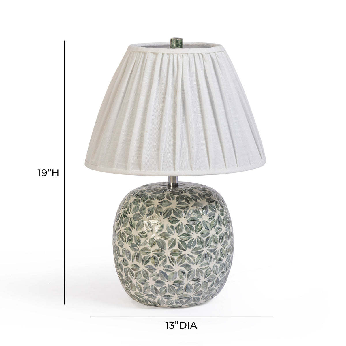 Yaya Green Capiz Shell Table Lamp by TOV Furniture – photo 7 of 7