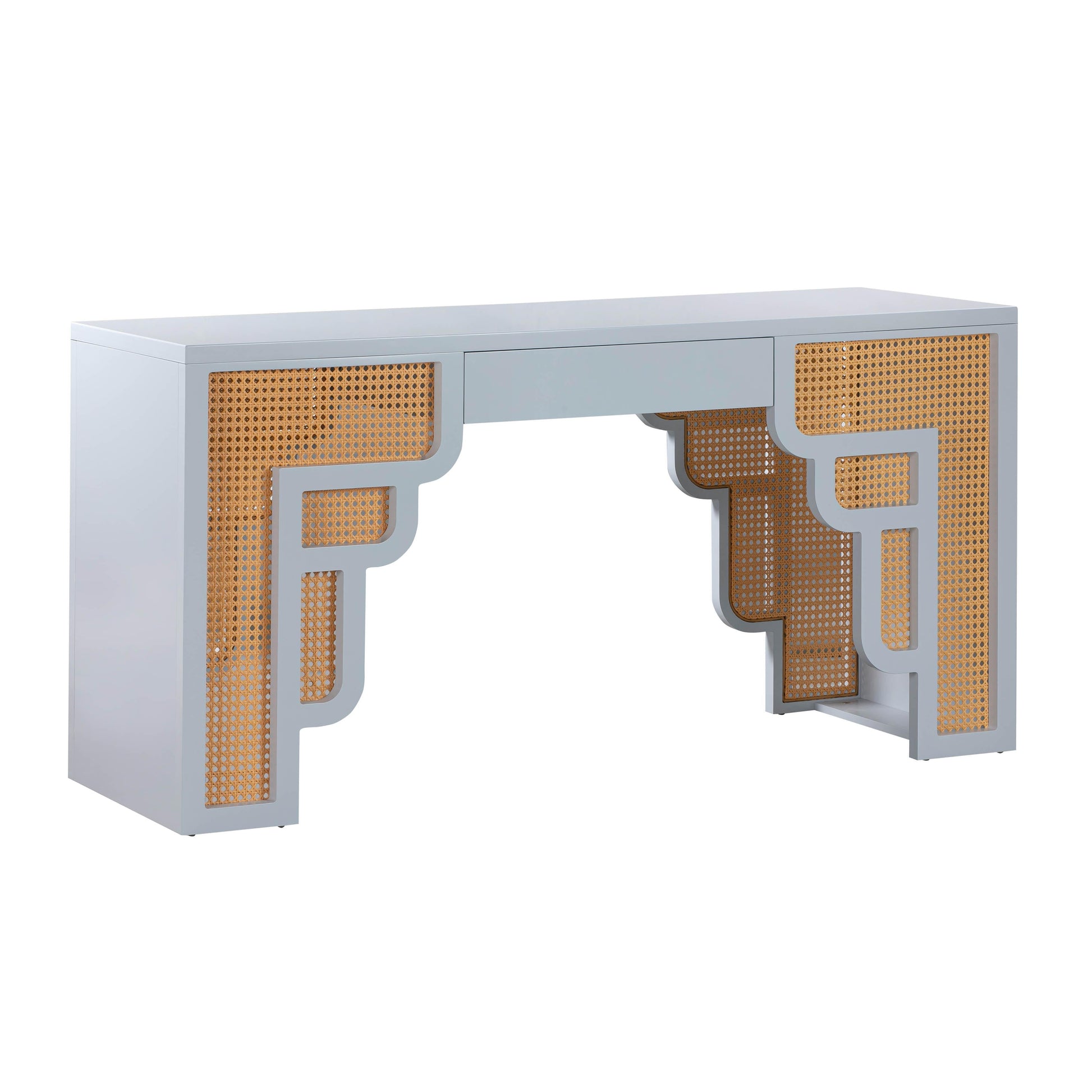 Suzie 62 Rattan Executive Desk With Drawer by TOV H44182