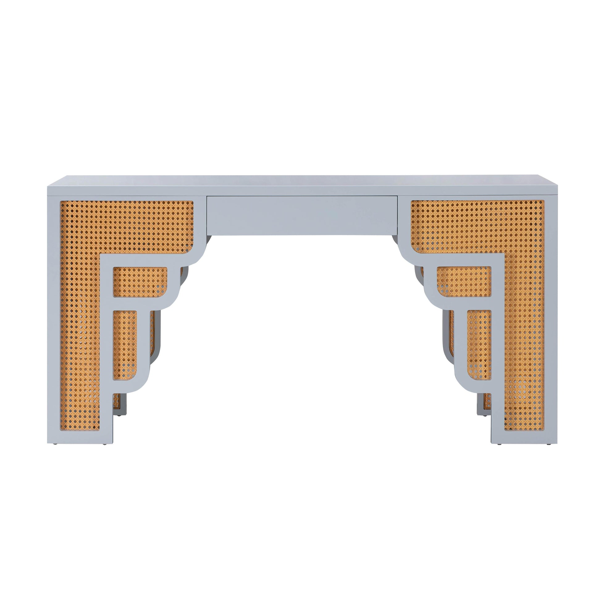 Suzie 62 Rattan Executive Desk With Drawer by TOV H44182