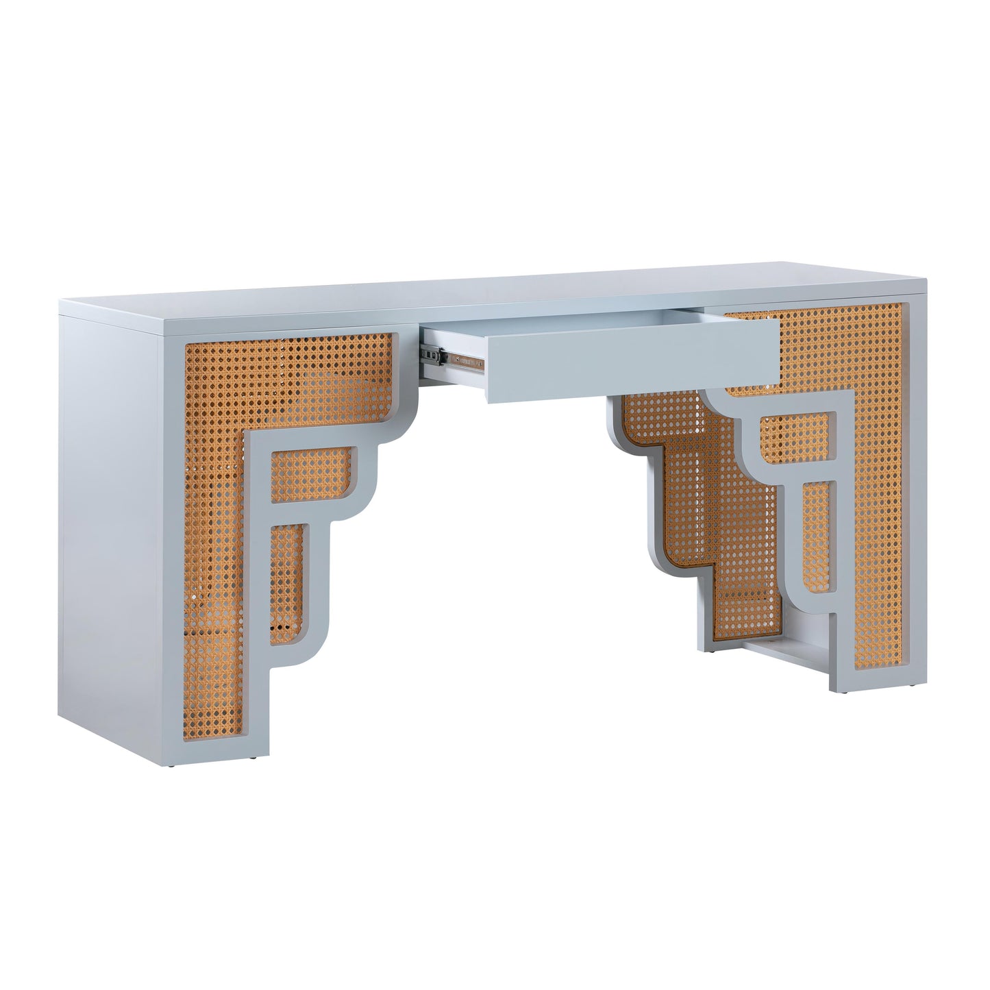 Suzie 62 Rattan Executive Desk With Drawer by TOV H44180