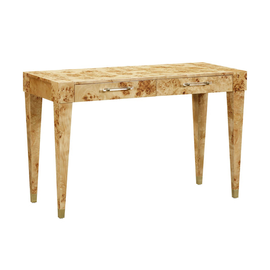 Brandyss 48" Burl 2-Drawer Work Desk Natural by Tov Furniture