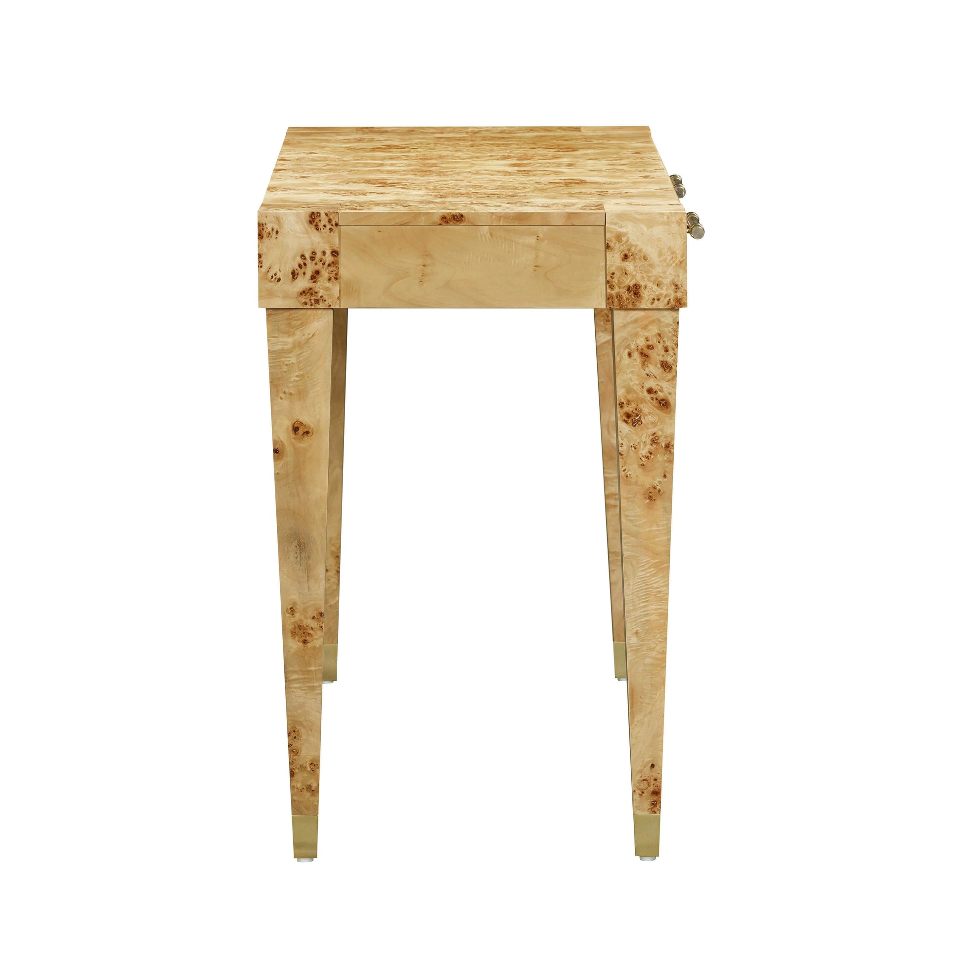 Brandyss 48 Burl 2 Drawer Work Desk by TOV H54194