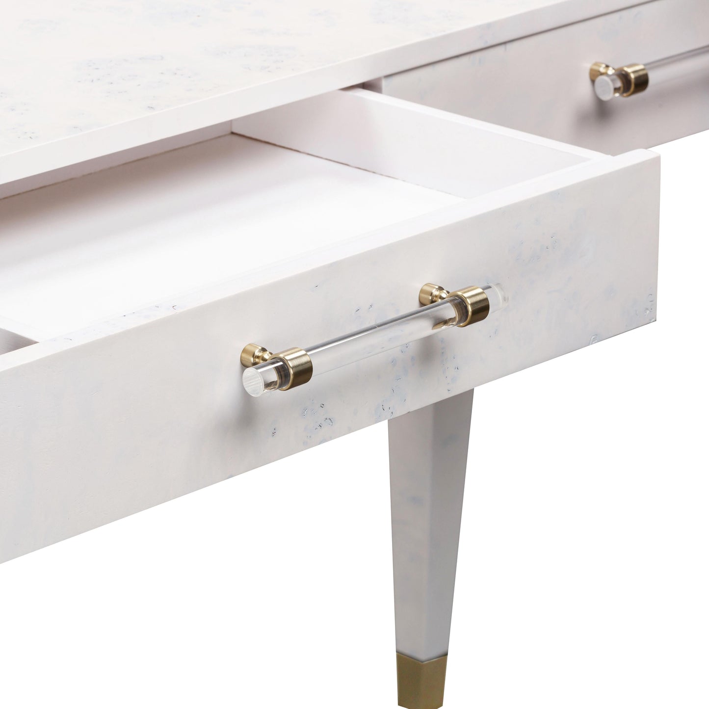 Brandyss 48 Burl 2 Drawer Work Desk by TOV H54194