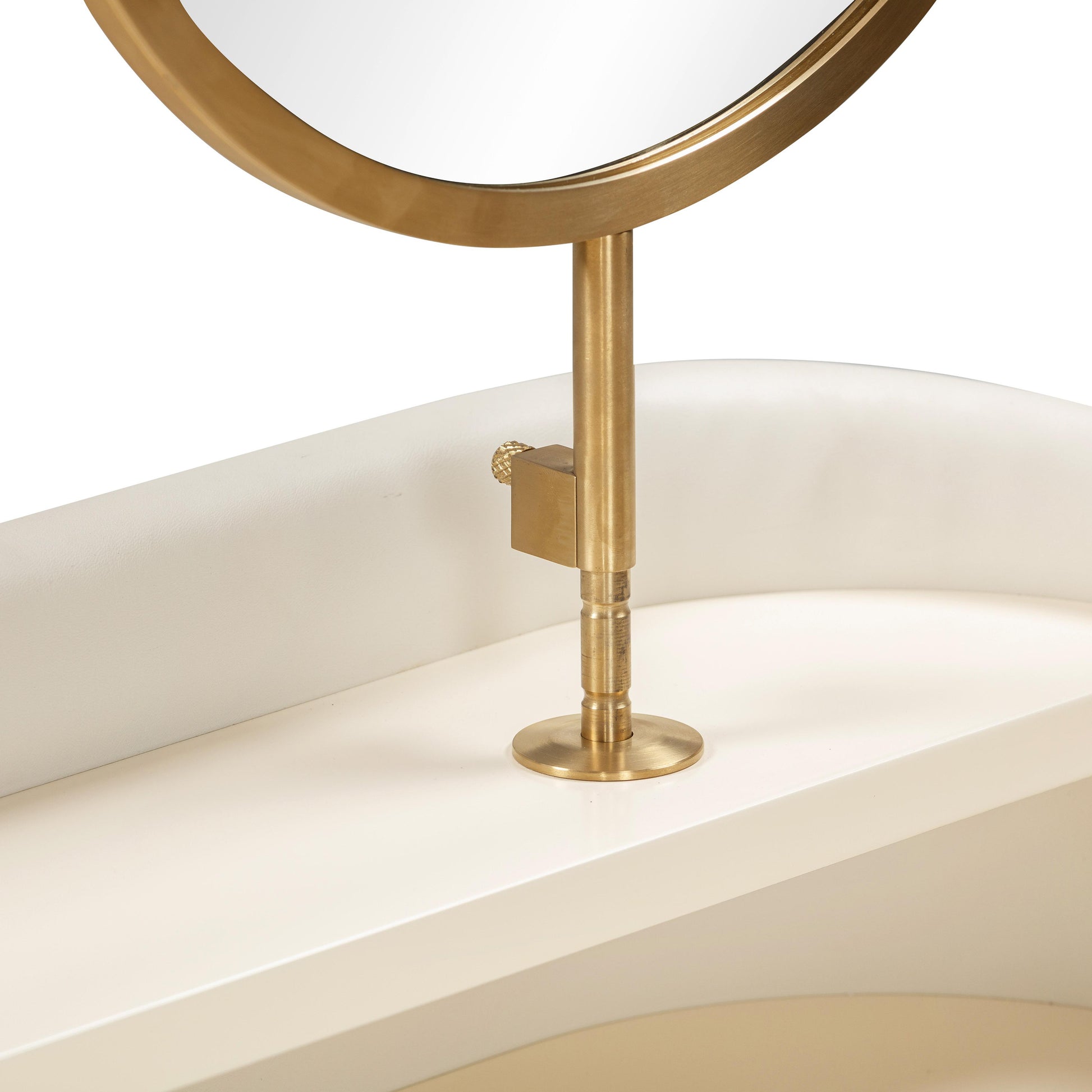 Penelope 45 Vegan Leather Wrapped Vanity Desk With Drawer by TOV H54270