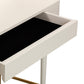Penelope 45 Vegan Leather Wrapped Vanity Desk With Drawer by TOV H54271