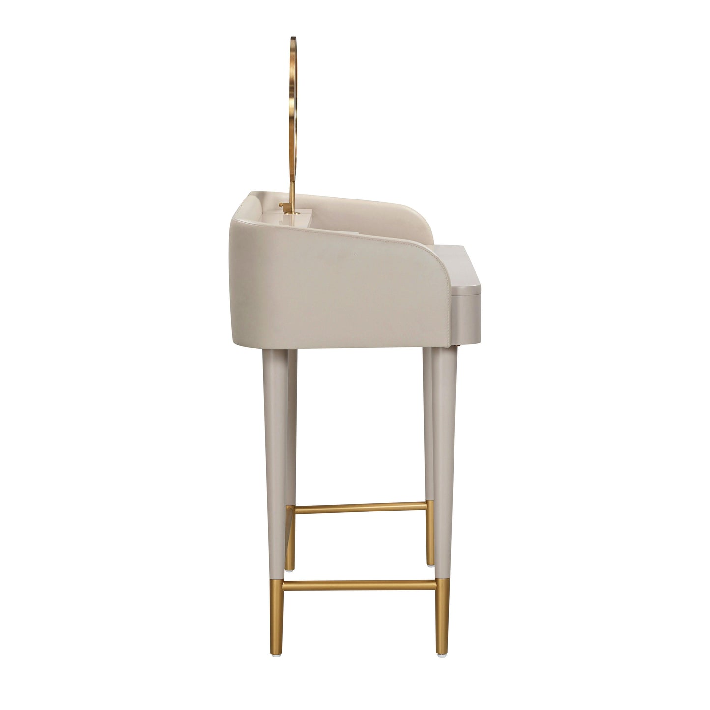 Penelope 45 Vegan Leather Wrapped Vanity Desk With Drawer by TOV H54271