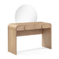 Moonrise 48 Natural Ash 2 Drawer Vanity Desk With Mirror by TOV H54326