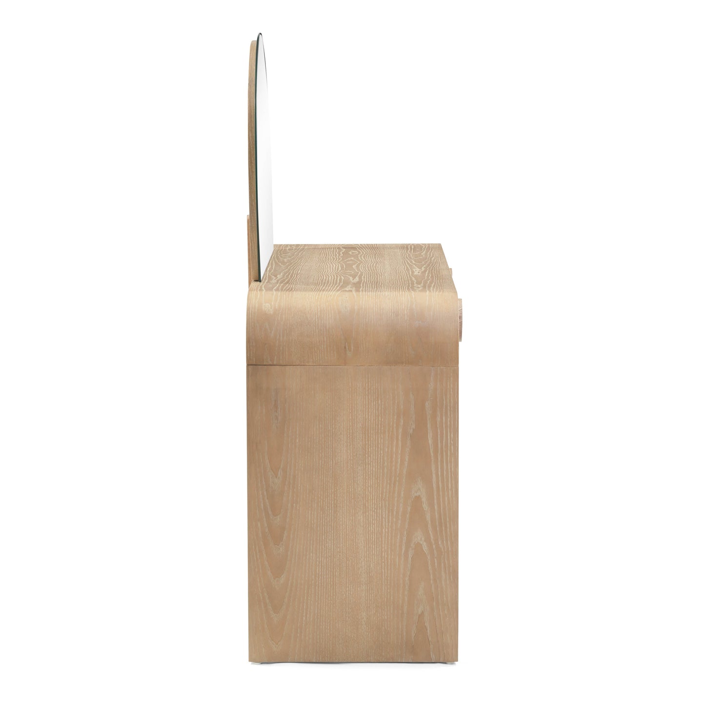 Moonrise 48 Natural Ash 2 Drawer Vanity Desk With Mirror by TOV H54326