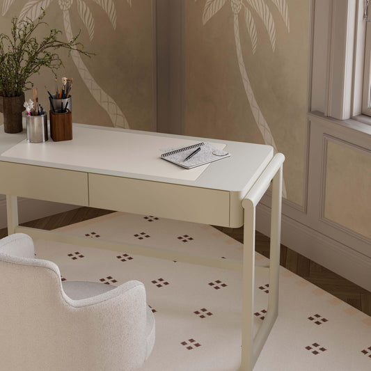 Alfalfa Taupe 2 Drawer Desk by TOV Furniture – photo 2 of 8
