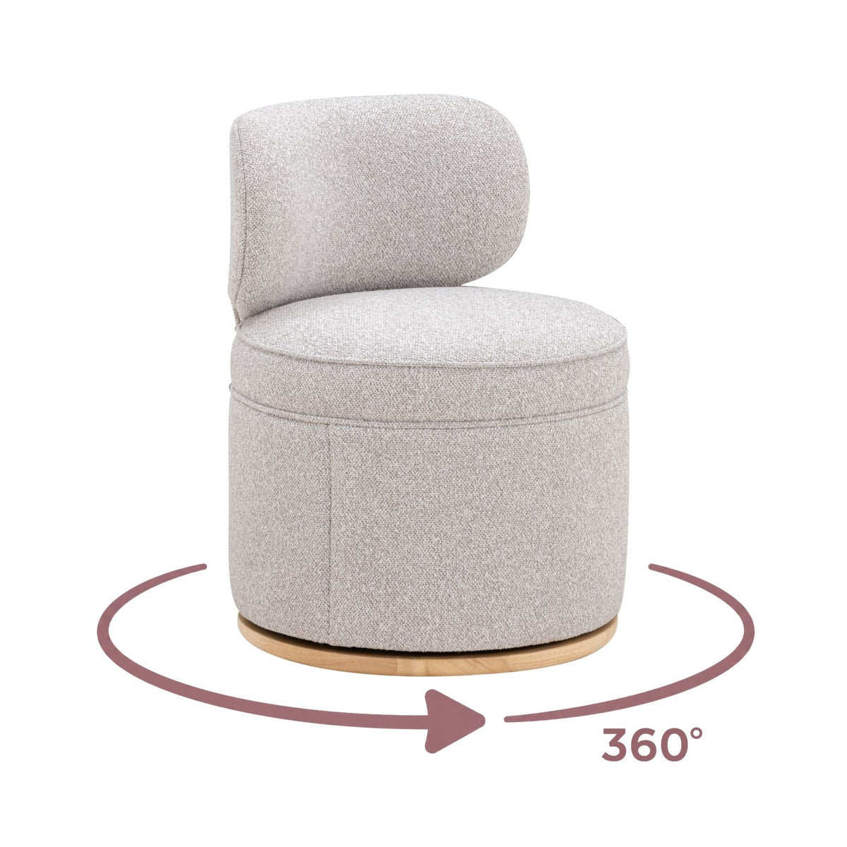 Amaya Grey Textured Performance Fabric Swivel Desk Chair by TOV Furniture – photo 8 of 10