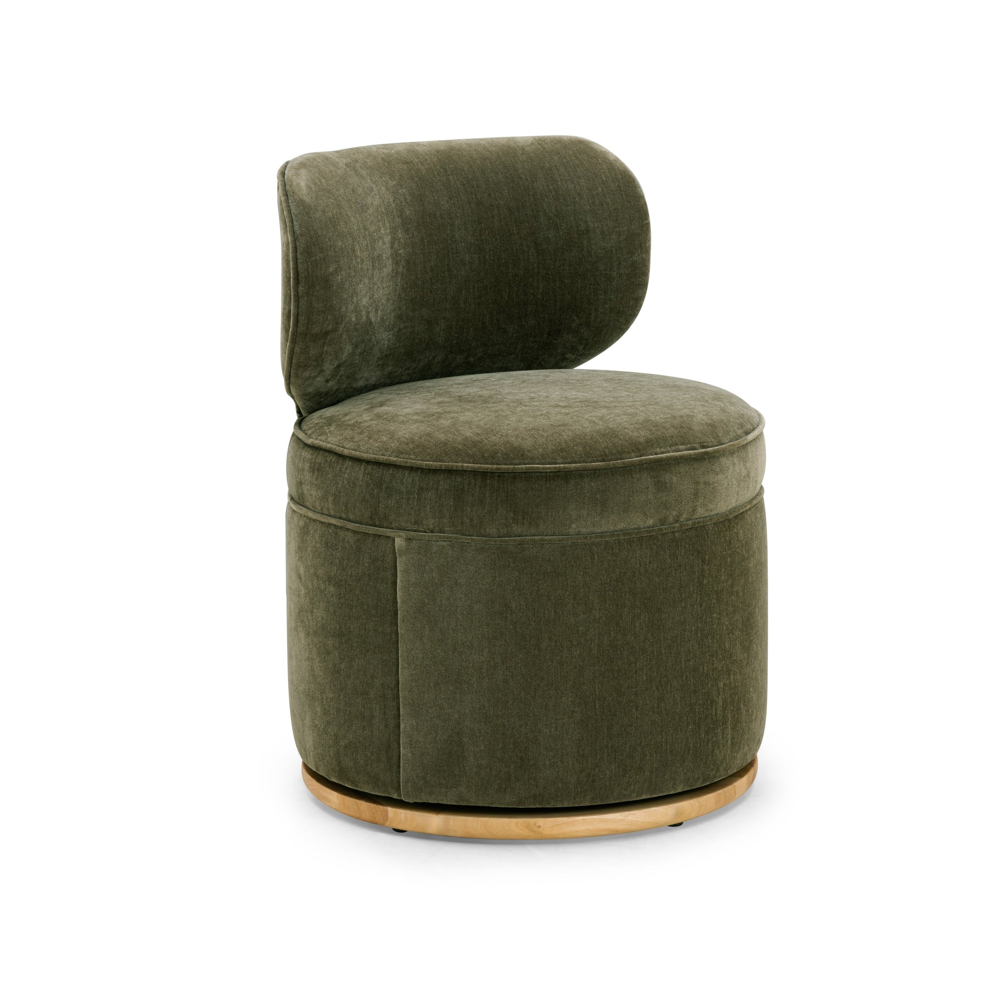 Amaya Green Upcycled Contract-Grade Chenille Swivel Desk Chair Green by Tov Furniture