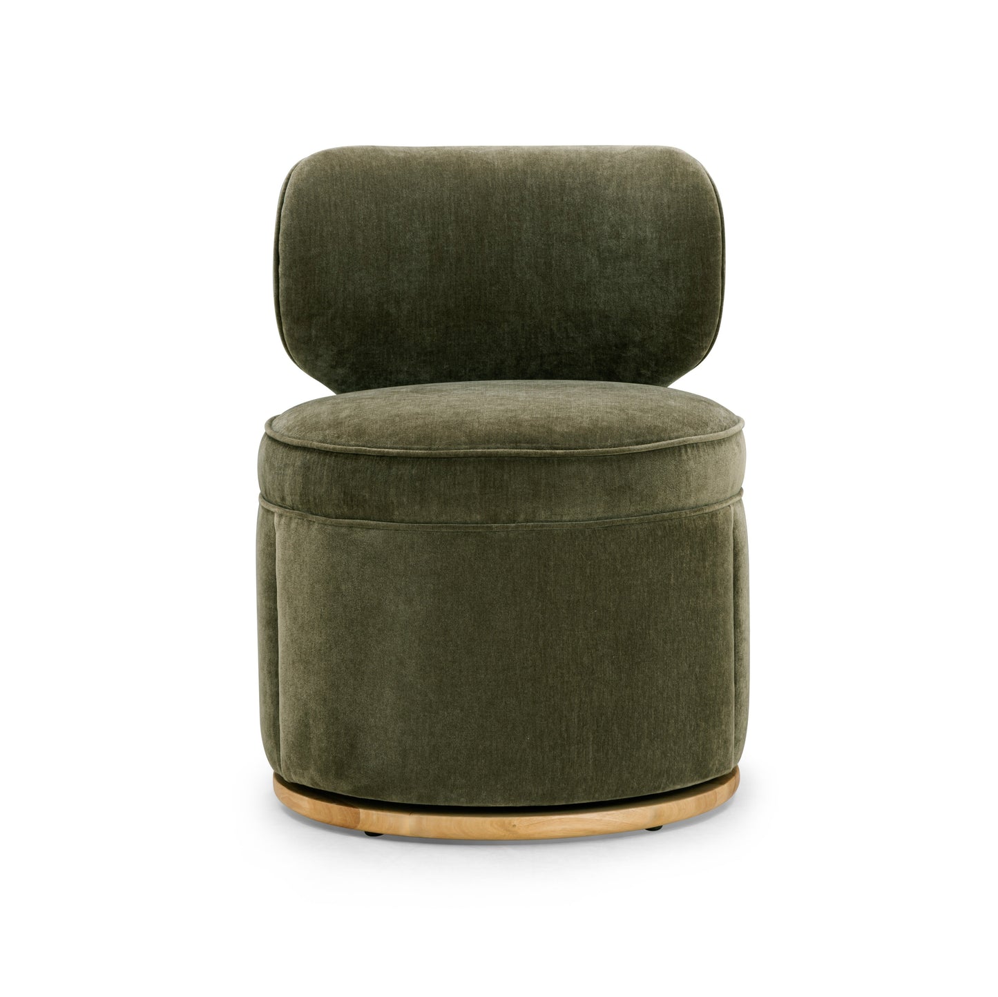Amaya Green Upcycled Contract-Grade Chenille Swivel Desk Chair Green by Tov Furniture