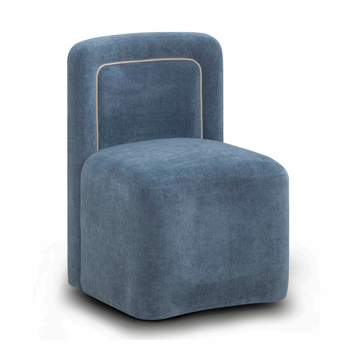 Dolce Blue Performance Velvet Rolling Desk Chair by TOV Furniture – photo 3 of 8