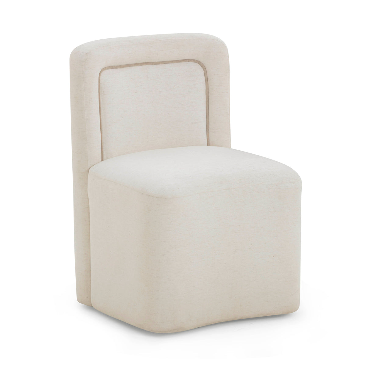 Dolce Cream Performance Velvet Rolling Desk Chair by TOV Furniture – photo 3 of 8