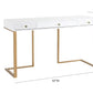 Janie 52 Lacquer 3 Drawer Desk by TOV H5520