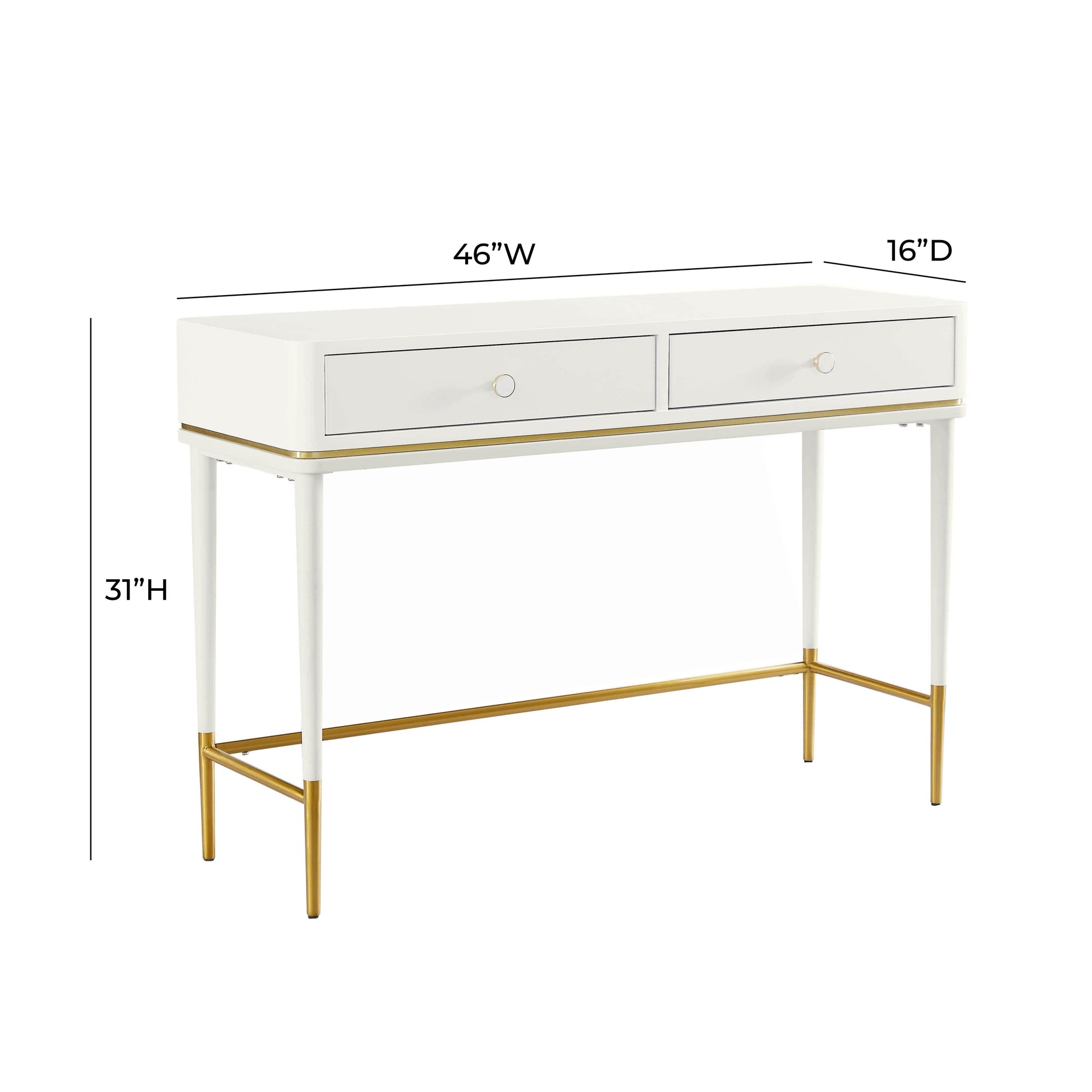 Mariah 46 2 Drawer Desk by TOV H68717