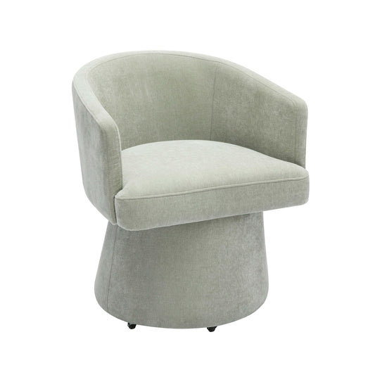 Kristen Upcycled Chenille Rolling Desk Chair by TOV H68928