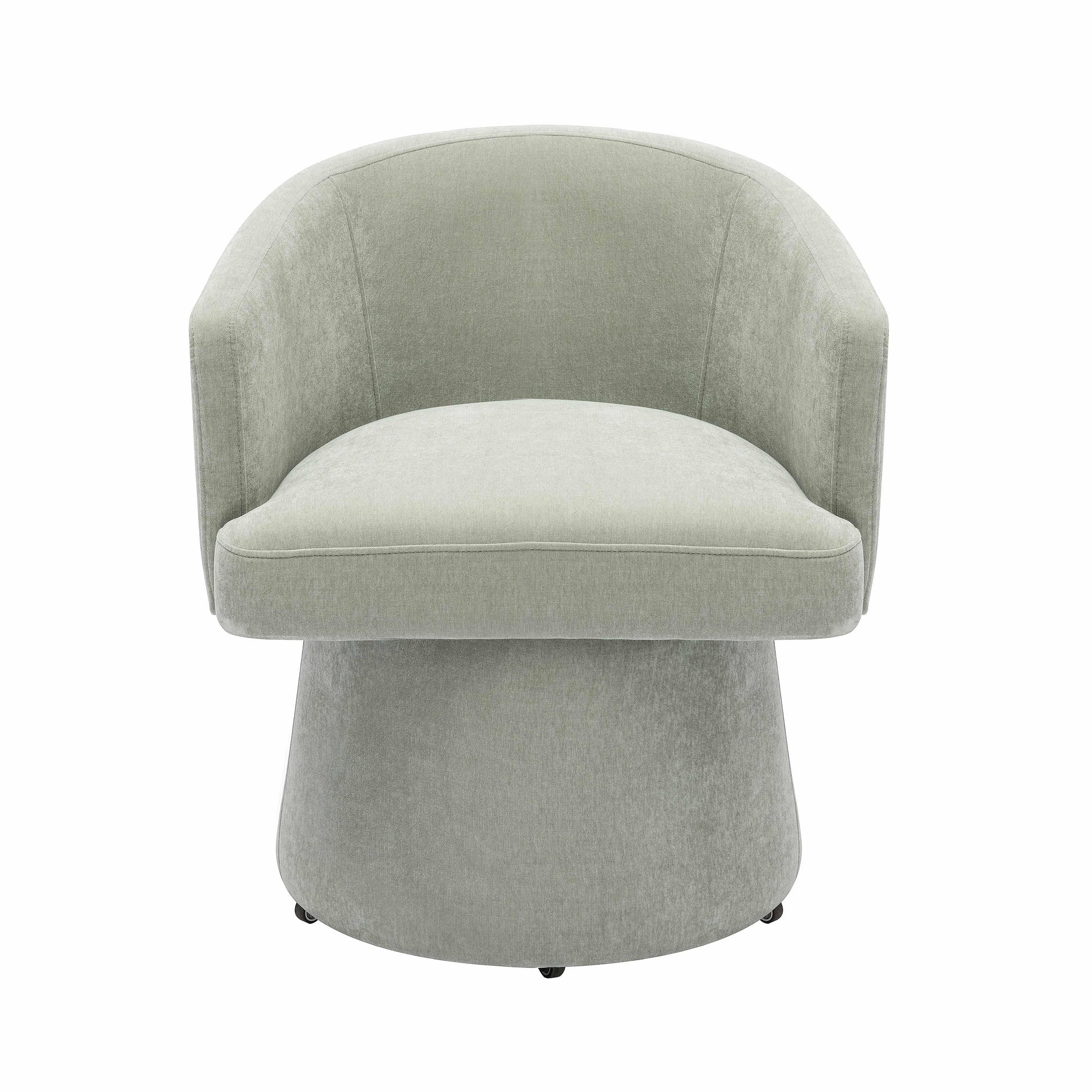 Kristen Upcycled Chenille Rolling Desk Chair by TOV H69312