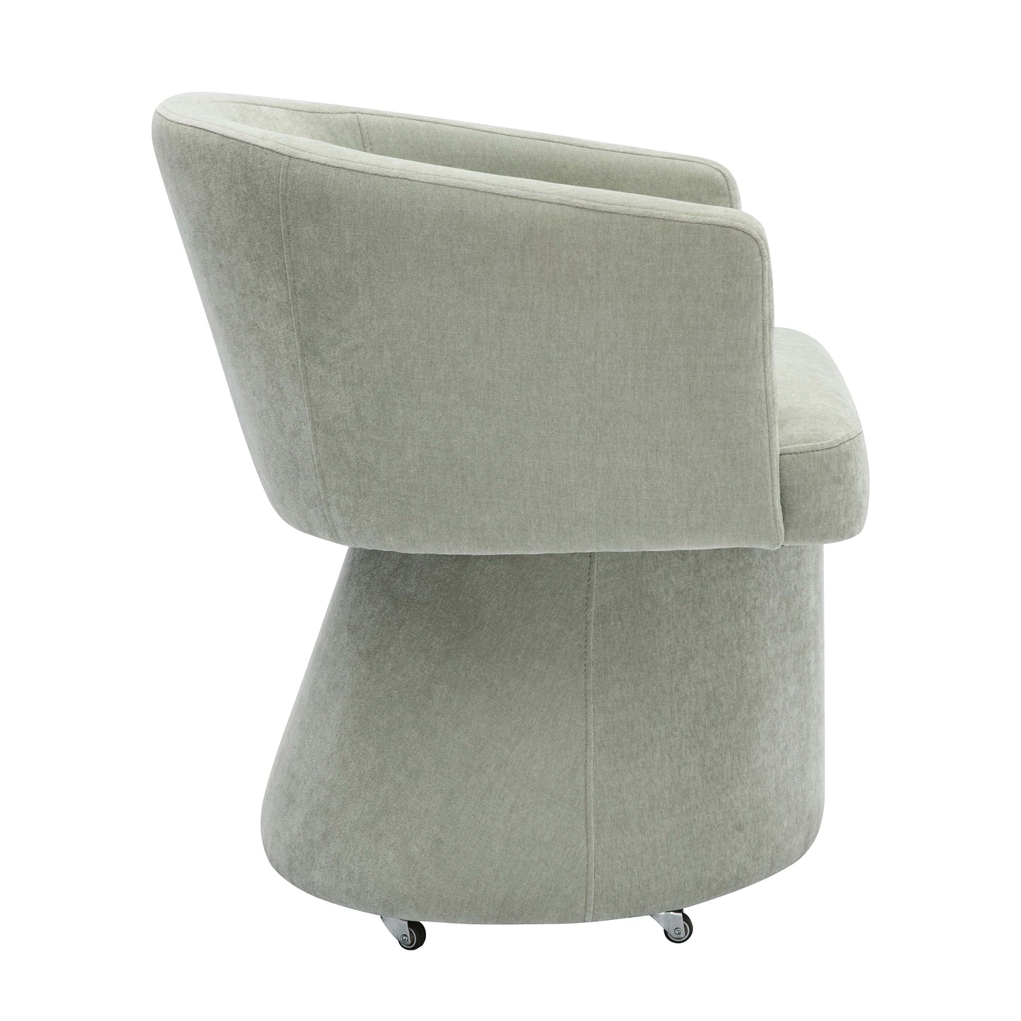 Kristen Upcycled Chenille Rolling Desk Chair by TOV H69312