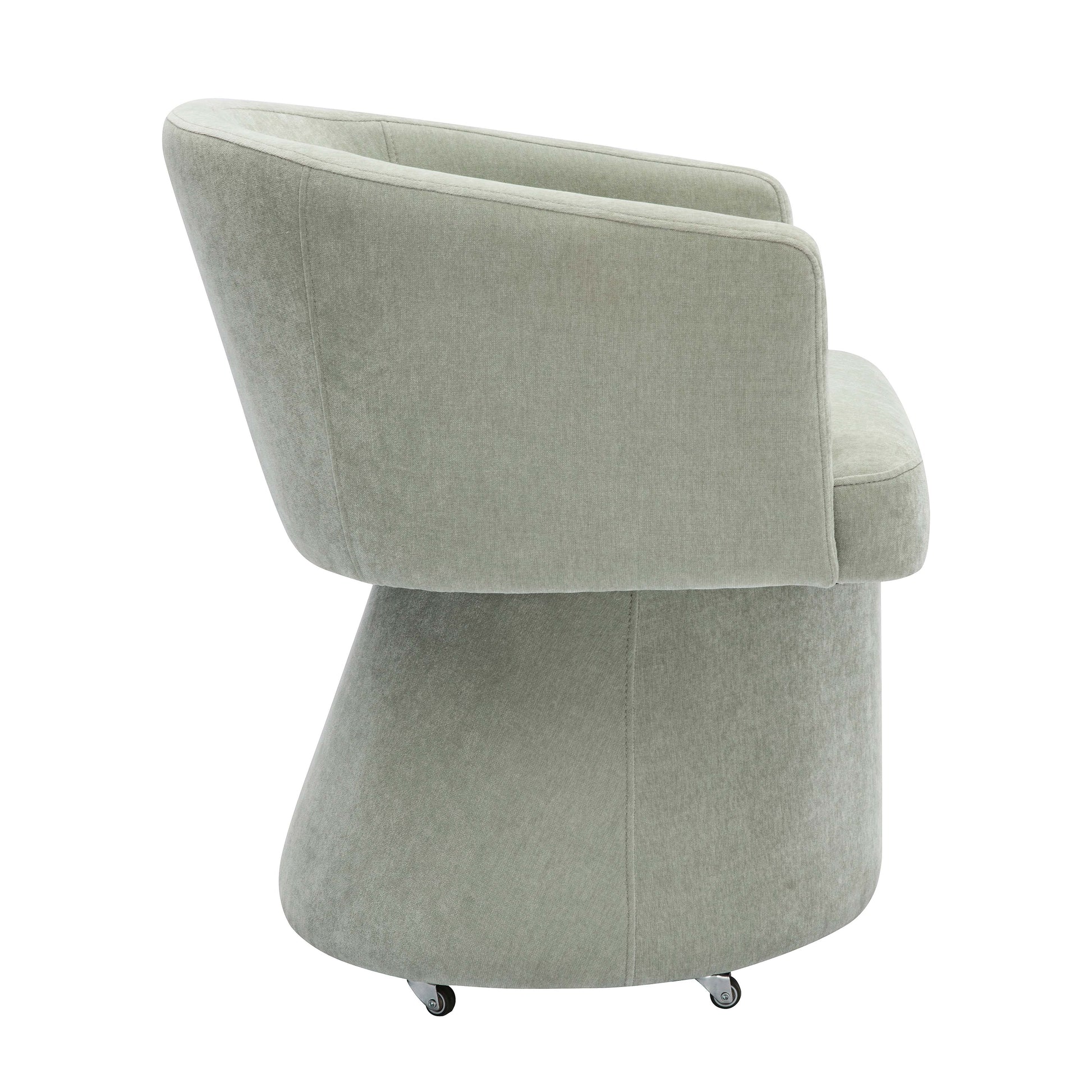 Kristen Upcycled Chenille Rolling Desk Chair by TOV H69158