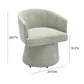 Kristen Upcycled Chenille Rolling Desk Chair by TOV H68928
