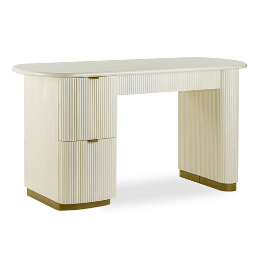 Francesca 58" 3-Drawer Desk Cream by Tov Furniture