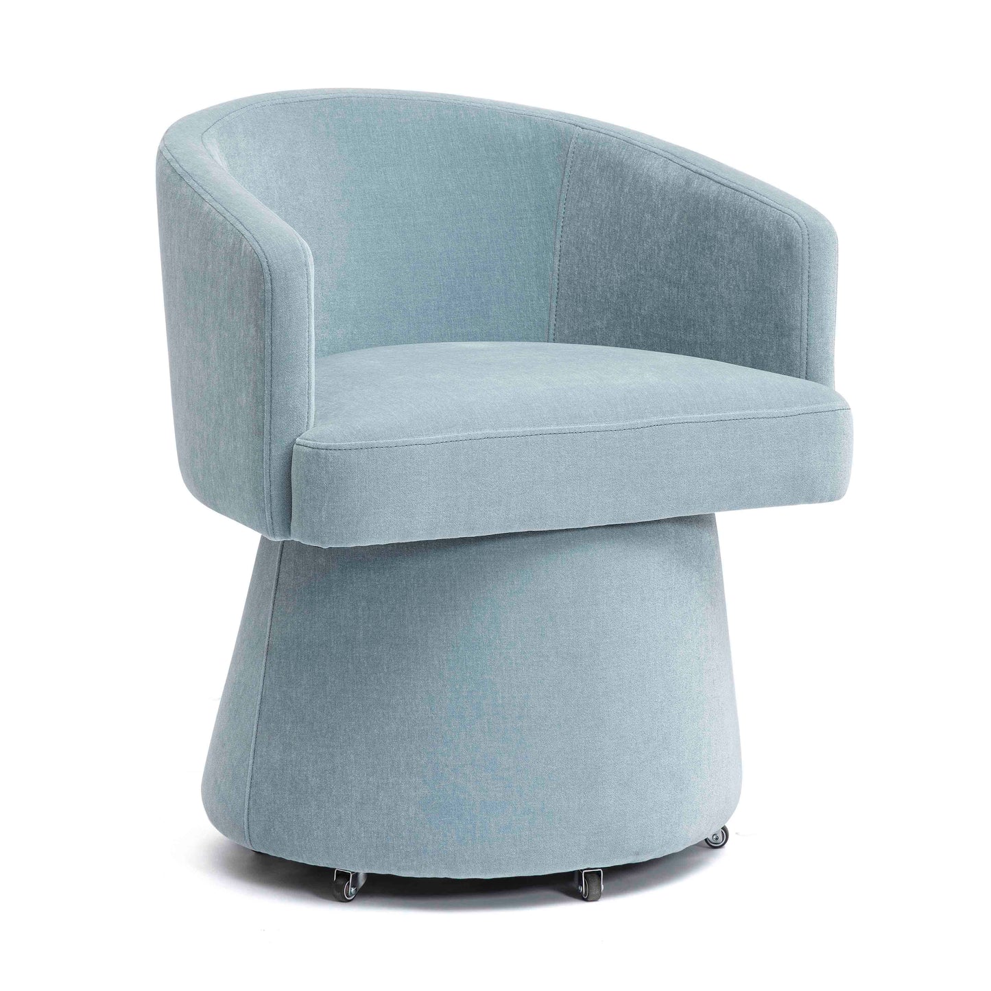 Kristen Upcycled Chenille Rolling Desk Chair by TOV H69312