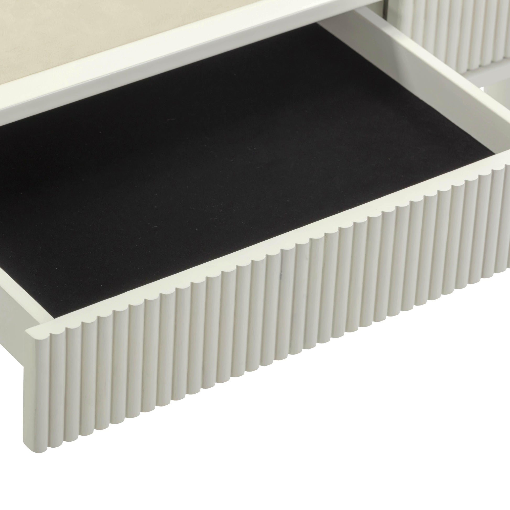 Sarah 55" Cream 2-Drawer Executive Work Desk Cream by Tov Furniture